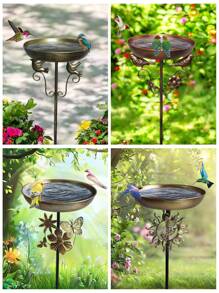 1pc Garden Metal Bird Bath, Removable Cast Iron Decorative Bird Bath With 5 Claw Base, Outdoor Hummingbird Feeder, Metal Tray And Water Bowl, Bird Food Tray, Durable Metal Construction, Suitable For Garden, Yard, Patio And Lawn, Yard Garden Decoration, Fall Decoration, Halloween, Thanksgiving, Christmas, Perfect Gift For Bird Lovers