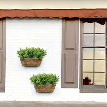 [12 piezas Arbustos de eucalipto resistentes a los rayos UV] 12 piezas Arbustos de eucalipto artificiales de plástico resistentes a los rayos UV | Decoración interior y exterior | Para el Día del Padre, Día de la Madre, San Valentín, Juneteenth, Graduación, Inauguración de la casa, Bodas y Jardines