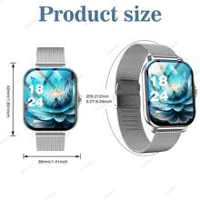 LOMAXFR Smartwatch,Multifunctional Sports Smart Watch, Wireless Calls & Music, Step Counter, Message Notifications, Sedentary Reminders, Alarm Clock, And Multiple Watch Face Wallpapers. Compatible With Android And IOS, Unisex, Perfect As A Mother's Day Gift.