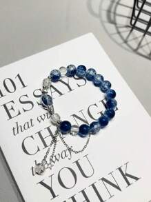 1PC Viral Moon Galaxy Star Charm Bracelet For Women,  Aesthetic Skin-Brightening Sweet Friendship Jewelry Gift