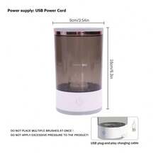 1pc 3-In-1 Automatic Makeup Brush Cleaner, Suitable For Small-Sized Beauty Brushes, Perfect For Personal Use Or Gifting, Data Cable Required For Use