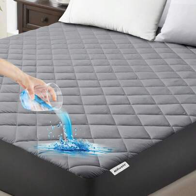 1 Pieza Protector de Colchón Impermeable 3 Capas  (Sin Funda de Almohada)Extra Suave, Silencioso y Transpirable - Cubre Colchon Lavable para Cama Individual Matrimonial Queen King Size