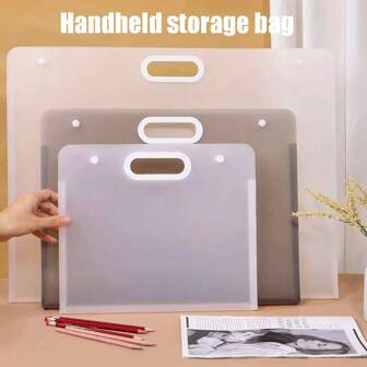 1 件大容量文件夹，带文件袋、4K 和 8K 文件整理夹，适用于艺术作品、素描本、防水透明、返校、学校用品