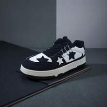 Nouvelles Chaussures de skate de style vintage étoilées, Baskets de mode casual pour femmes, Vient avec 6 petites étoiles décoratives