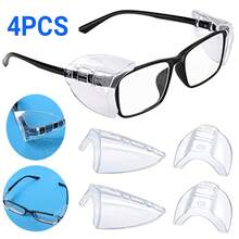 3Set (4pcs/Set) Clear Universal Flexible Protective Side Shields For Eye Glasses Safety - Transparent - View 2