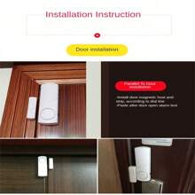 1pc White Smart Door & Window Anti-Theft Alarm, Available In 1pc, 4pcs Or 12pcs Pack, Multi-Functional Home Door Magnetic Alarm With High Decibel Alert, Long Standby Mini Portable Anti-Theft Device Suitable For Single Women, Homes And Stores, No Drilling Installation - White - View 9