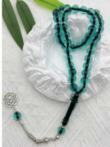 Cuentas musulmanas de oración de acrílico de 10 mm, 45 piezas, brazalete hecho a mano de estilo árabe de Oriente Medio