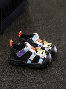 1 Pair Contrast Color New Kids Sports Shoes, Soft Sole Casual Sandals For Boys Girls Big Children