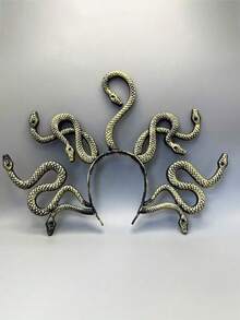 1 件/3 件恐怖蛇发头带美杜莎发饰适合万圣节服装