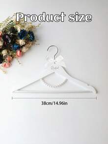 Personalized Bridesmaid Hanger - Wedding Dress Hanger - Wooden Carved Hanger - Bridal Gown Hanger - Wedding Name Hanger - Multicolor - View 6