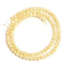 1 pièce Brin de perles de coquillage colorées de 4 mm, environ 93 perles, convient pour la fabrication de bracelets, colliers, bijoux DIY, été