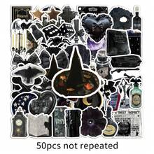 50Pcs Dark Academia Stickers INS Stickers Witch Stickers Y2k Stickers Graffiti Stickers Aesthetic Stickers Insect Stickers Vinyl Waterproof Stickers Stickers For Water Bottle, Hydroflask, Guitar, Luggage, Phone, Case, Laptop, Skateboard, Gift - Multicolor - View 8