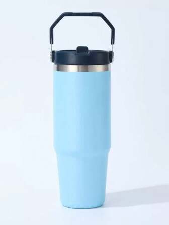 1 pieza Botella de agua personalizada con tu nombre de 40 onzas, de doble pared de acero inoxidable 304 con aislamiento al vacío, con pajita y asa, mantiene caliente hasta 12 horas o frío hasta 24 horas, 6 colores para elegir, el mejor regalo para hermana, esposo, esposa, perfecto para deportes al aire libre y camping