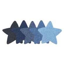 New Irregular Denim Ironing Patch,5 Colors (Blue) Clothing Patches,Heart,Square,Star,Flower And Cloud Patterns,Used For Repairing Clothes And Clothing Decoration,Strong Adhesive,Durable Fabric,Easy To Stick,Suitable For Clothes,Jeans,Jackets,Bags,Hats,Home Decoration