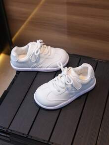 儿童休闲鞋，2025 年新款，流行女童/男童运动鞋，运动鞋，简约设计，鞋底柔软耐用（请根据实际脚长选择）