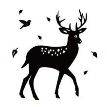 1pc 3D Acrylic Nordic Deer Wall Decor, Creative Animal Home Decor For Living Room And Bedroom, New Style Self-Adhesive Wall Sticker