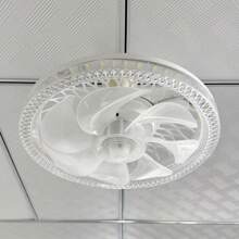 1 peça, 50 W, luz de ventilador de teto inteligente para sala de estar, controle remoto, luz de ventilador LED tricolor regulável, soquete E27, luz de ventilador de teto moderno para quarto, 30 cm-11,81 polegadas, tampa de PC de diamante de plástico ABS, luz de ventilador LED de superfície montada, adequada para sala de jantar, mesa de cozinha, fácil de instalar, AC85-265V