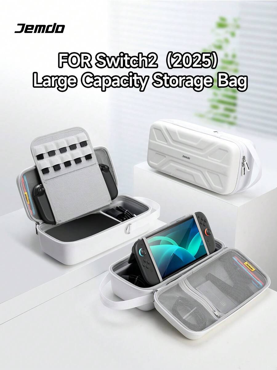 1 Túi đựng đế sạc, dung tích lớn, lưu trữ tất cả trong một, phù hợp với 2 (2025) Hộp đựng có tay cầm, phù hợp với máy chơi game Switch OLED/Switch NS2, bộ sạc và đế gốc, món quà tuyệt vời tương thích với game thủ Switch