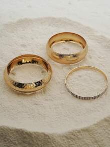 Set de 3 piezas de pulseras brazaletes con strass de nuevo estilo internacional de moda para mujeres de Oriente Medio