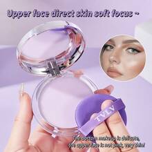 Polvo compacto de lavanda, control de grasa, complexión suave, textura de polvo ligera, resistente al agua, alta cobertura - Púrpura - Ver 2