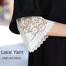 宽松蕾丝袖套遮手臂，适合遮盖手臂 - 彩色 - 查看 2