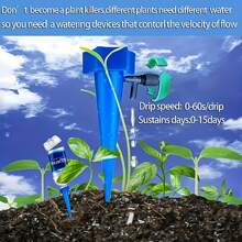 1/10 stuks automatische plantenbewateringsapparaten, irrigatiesysteem voor bloemen en planten, verstelbare slouchy person-bewateringsapparaten, zelfsproeiende koppen, schakelaar voor langzaam vrijkomende regelklep, geschikt voor buiten- en vakantieplanten, willekeurige kleuren