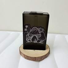 1 pezzo Custodia portasigarette con design a fiori e funghi, scatola porta sigarette da 20 posti, idea regalo creativa per fumatori uomini e donne, portatile, accessori per il fumo