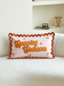 1 件蕾丝镂空刺绣抱枕套，适用于卧室、客厅、派对、汽车等各种环境，适合四季通勤、圣诞节、万圣节 - 彩色 - 查看 14