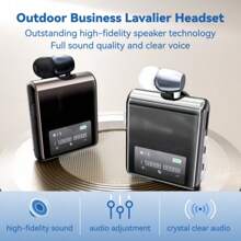 KZ K89/K75 Lavalier Business Bluetooth 5.4 Wireless Headset Talk/Music 20 Hours LCD Digital Display Call Vibration Reminder+Voice Reporting+Number Display HIFI Music Earphone With Mic