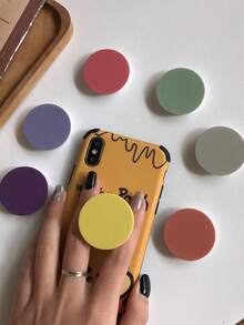 1pc Finger Grip Tok Mobile Phone Holder Expanding Stand For Cell Phone Grip Talk Pocket Socket Support Telephone Smartphone Ring Compatible With IPhone, Android Phone, Gift For Birthday, Family, Friends Push-Pull Phone Grip, Phone Accessories