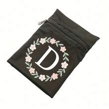 1 件黑色手腕钱包，带字母花卉印花图案 - 安全拉链开合、超透气网眼、臂式手机袋、紧凑型迷你零钱包 - 非常适合积极的生活方式，是户外运动、跑步和健身活动爱好者的理想选择 - 黑色 - 查看 13