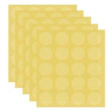 5Sheet(20X/Sheet) Sticker Decal Clear  Transparent DOT Round Label Waterproof Circular - Yellow - View 1