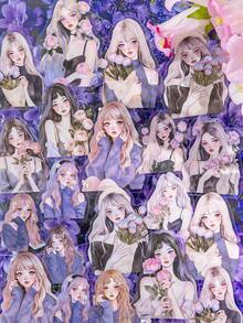 CANDY POETRY 1 包 30 张人物主题剪贴簿贴纸，创意美学贴纸贴花，DIY 装饰工艺用品，节日礼物，个性化剪贴簿和学校文具学校用品，返校