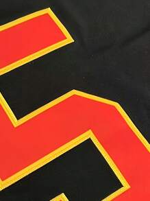 Atonmore Herren 15 Schwarz American Football Trikot Lässiges Kurzarm T-Shirt mit bestickten Nähten und V-Ausschnitt Party Rugby Sport Top