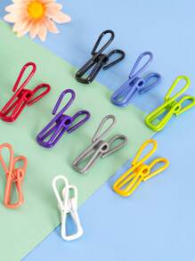 10pcs Colorful Metal Clips - Practical PVC-Coated Clips, Bag Clips, Food Packaging Clips, Food Sealing Clips, Clothes & Towel Drying Clips, Sock & Underwear Hanging Clips (Random Colors)