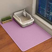 1 Piece Cat Bed Mat, Anti-Scatter Bed Mat, Double Layer Honeycomb Design, Urine And Water Waterproof Material, Dispersion Control, Less Waste, Easier To Clean, Washable - Multicolor - View 4