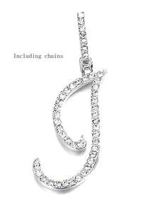 1pc Copper Zirconia A-Z Initial Pendant Necklace, Fashionable Women's Personalized Letter Jewelry - Silver - View 35