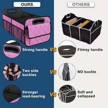 New  Car Trunk Organzier And Storage With 6 Big Pocket,Car Accessories For Women/Men 70L Waterproof Polyester Trunk Organzier For Car/SUV/Minivan/Truck(Large, Pink) - 粉紅色大號 - 查看 2