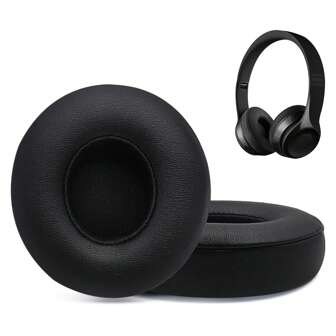 Replacement Ear Pads For Solo 2 & Solo 3 Wireless On-Ear Headphones, Ear Cushions, Headset Earpads, Ear Cups Cover With Soft Protein Leather