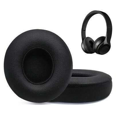 Replacement Ear Pads, Ear Cushions For Solo 2 And Solo 3 Wireless Headphones, Made Of Soft Protein Leather Material
