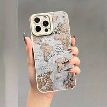 Funda de teléfono suave con estampado de ruta de viaje, ojos de ángel, acabado mate con impresión UV y protección de 360 grados para iPhone 11 12 13 14 15 16 Pro Max XR X/XS 7 8 Plus y smartphones - Negro - Ver 3