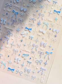 2 piezas de pegatinas de arte de uñas 3D de jalea, lindos dulces de cereza, moño, conejo - con brillo, inodoro, de plástico, para el cuidado de manos y pies, decoraciones de arte de uñas DIY, adecuado para uñas DIY diarias, fundas de teléfono, diarios, preferido por mujeres y niñas