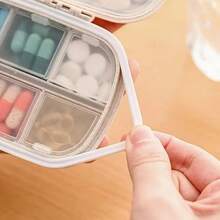 8-Compartment Travel Pill Organizer | Leak-Proof Moisture Resistant Medicine Case | Portable Daily Vitamin Storage Box For Home & Outdoor | Durable Plastic Pillbox (1-Pack) - Nhiều màu - Xem 4