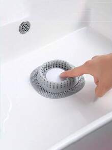 Collapsible Drain Cover Protector For Shower, Bathtub And Sink: Plastic Hair Catcher Strainer, Suitable For Flip-Up And Regular Drains - Multicolor - View 4