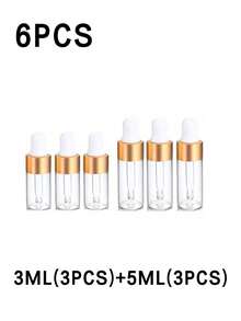 5/10 件 1/2/3/5ml 精油玻璃滴管空瓶磨砂样品瓶带玻璃吸管滴管用于滴管精油瓶，香水香薰化妆品容器，玻璃精油滴管瓶 - 金色 - 查看 26