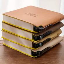 1 件/4 件，便携式小型口袋笔记本 - 带笔的柔软仿皮记事本，224 页，绘图本，厚空白记号笔手册，日程本，旅行日记，办公室和学校，奖品，完美的礼物，返校