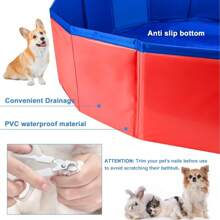 Bañera para mascotas de PVC, piscina/piscina de baño portátil y plegable, tina de baño para perros, bañera para gatos