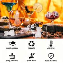 Molde de hielo en 3D de gato, bandeja de hielo de gato grande y linda, máquina de hielo de silicona fácil de liberar, un nuevo tipo de bandeja para bebidas congeladas, whisky y cócteles, libre de bisfenol A para Halloween y Navidad