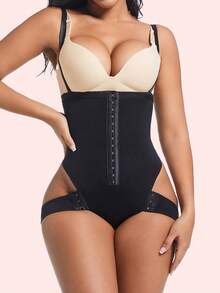 Women's Body Shaper  Butt  Tummy  Waist    Medium    Mesh Fabric    Medium Stretch    Breathable  Stretch  Anti Wrinkle    Thongs    Shapewear - 黑色 - 查看 6