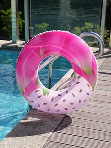 1 件创意西瓜/火龙果/菠萝设计游泳圈 90 厘米充气泳池浮圈、夏季泳池和沙滩游泳浮圈、派对装饰、完美的夏季礼物、漂浮躺椅，适合成人度假娱乐和放松